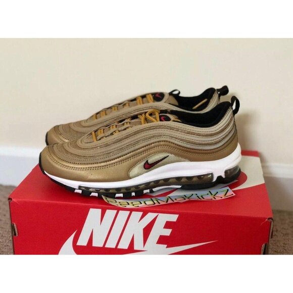 Nike Air Max 97 OG QS Metallic Gold Womens 11us - Picture 1 of 4